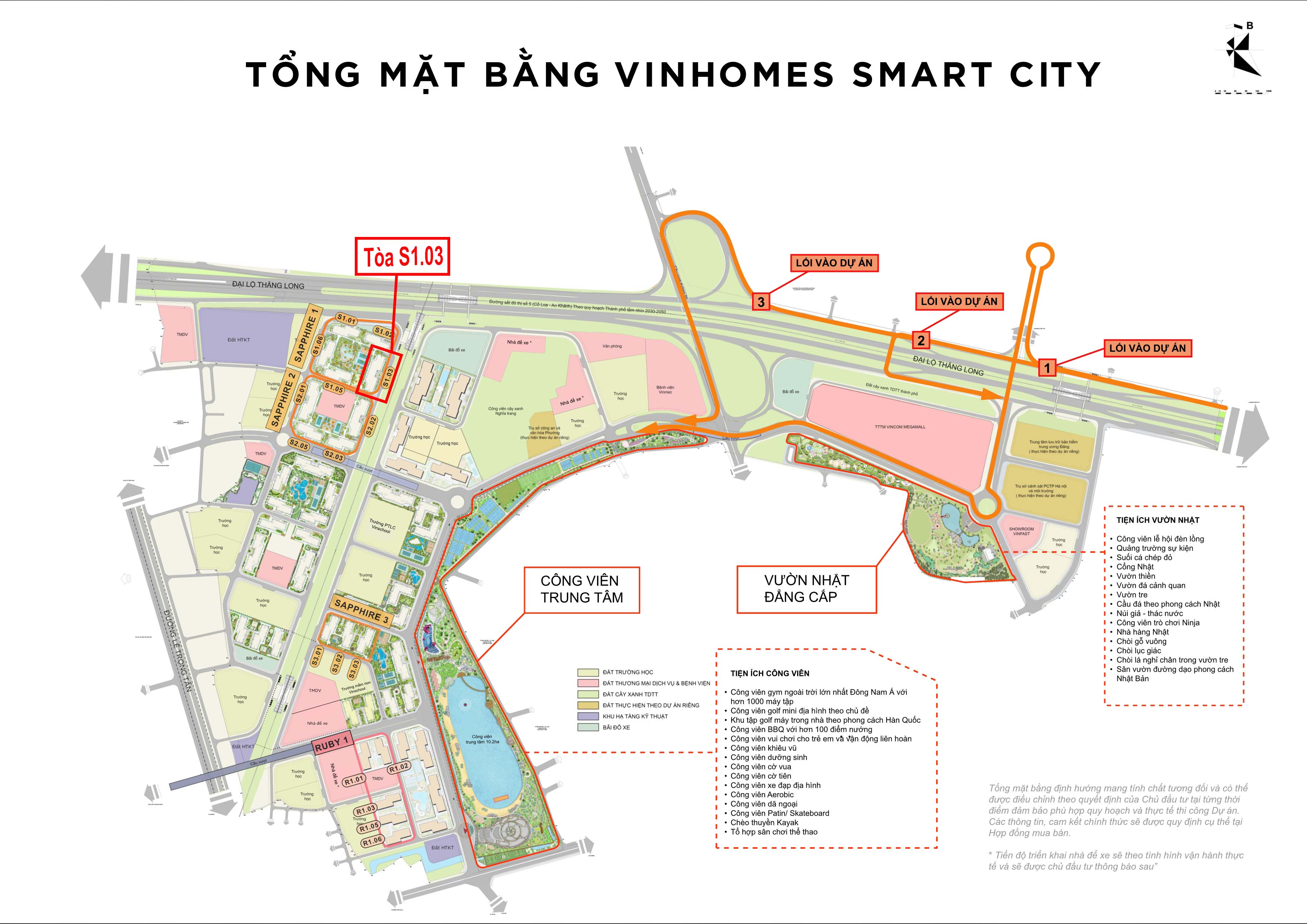 Vị trí tòa S1.03 Smart City