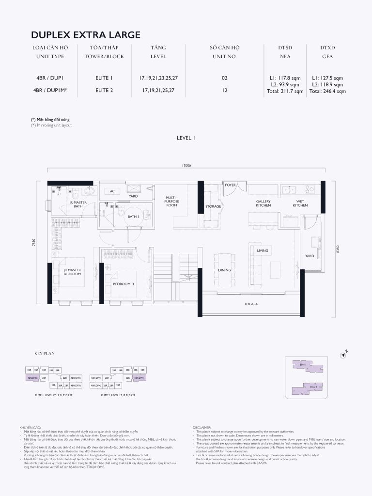 căn hộ duplex rộng 211m2 thông thủy của Lumi Elite