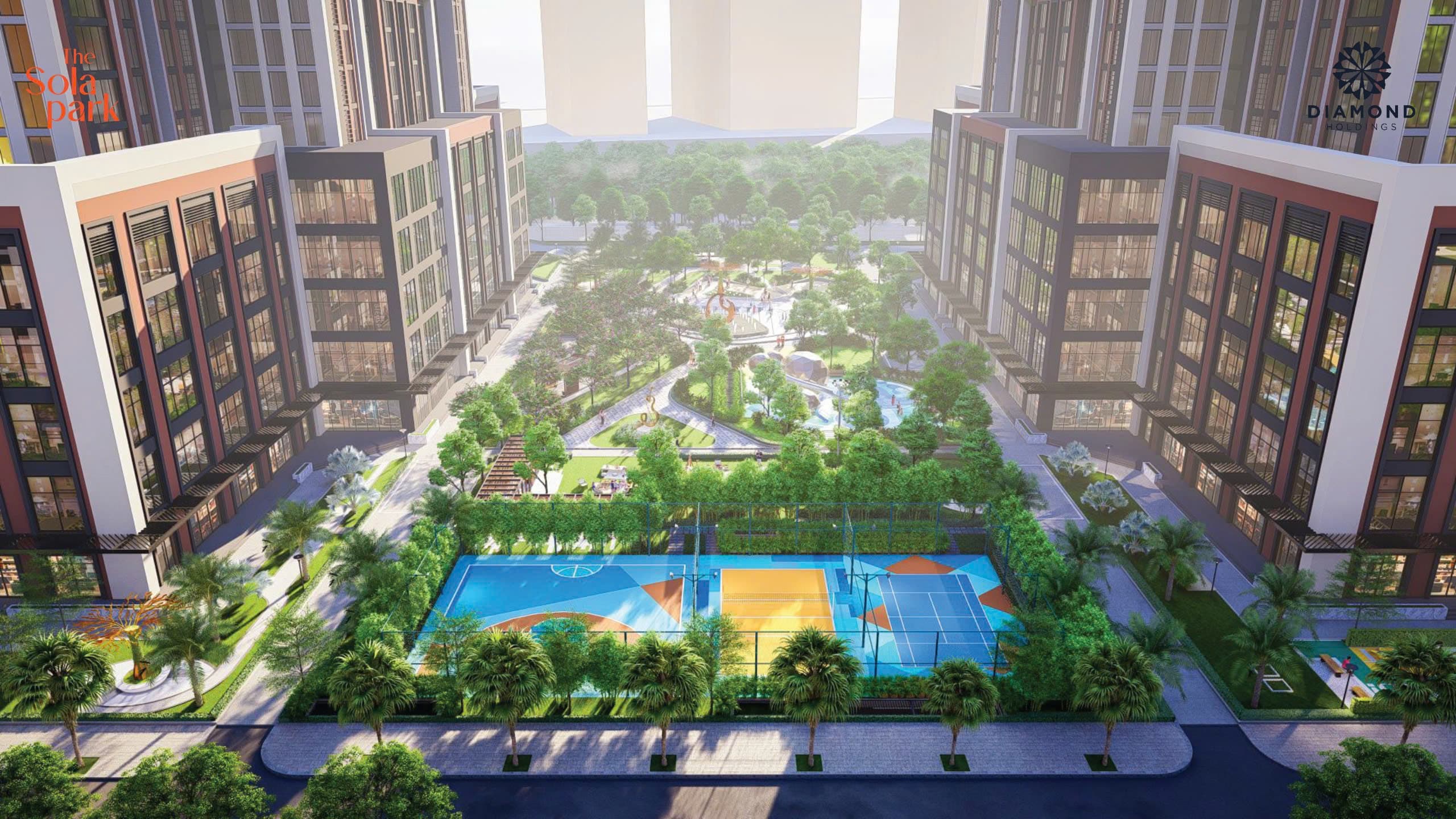 Tiện ích nội khu của tòa G5 và G6 The Sola Park