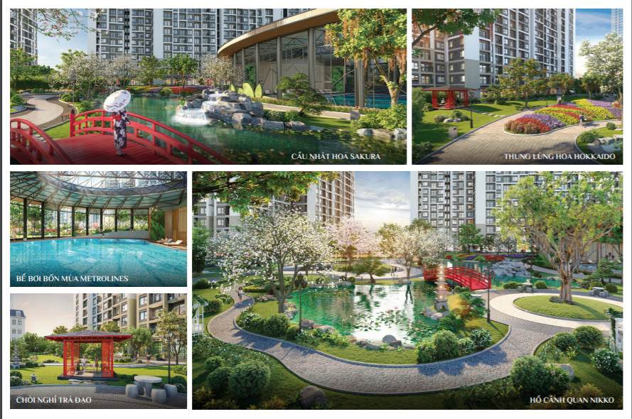 hệ sinh thái tiện ích nội khu Sakura Vinhomes Smart City