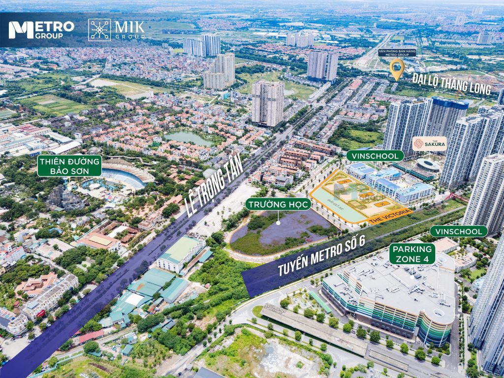 Hình ảnh vị trí thực tế phân khu Victoria Smart City