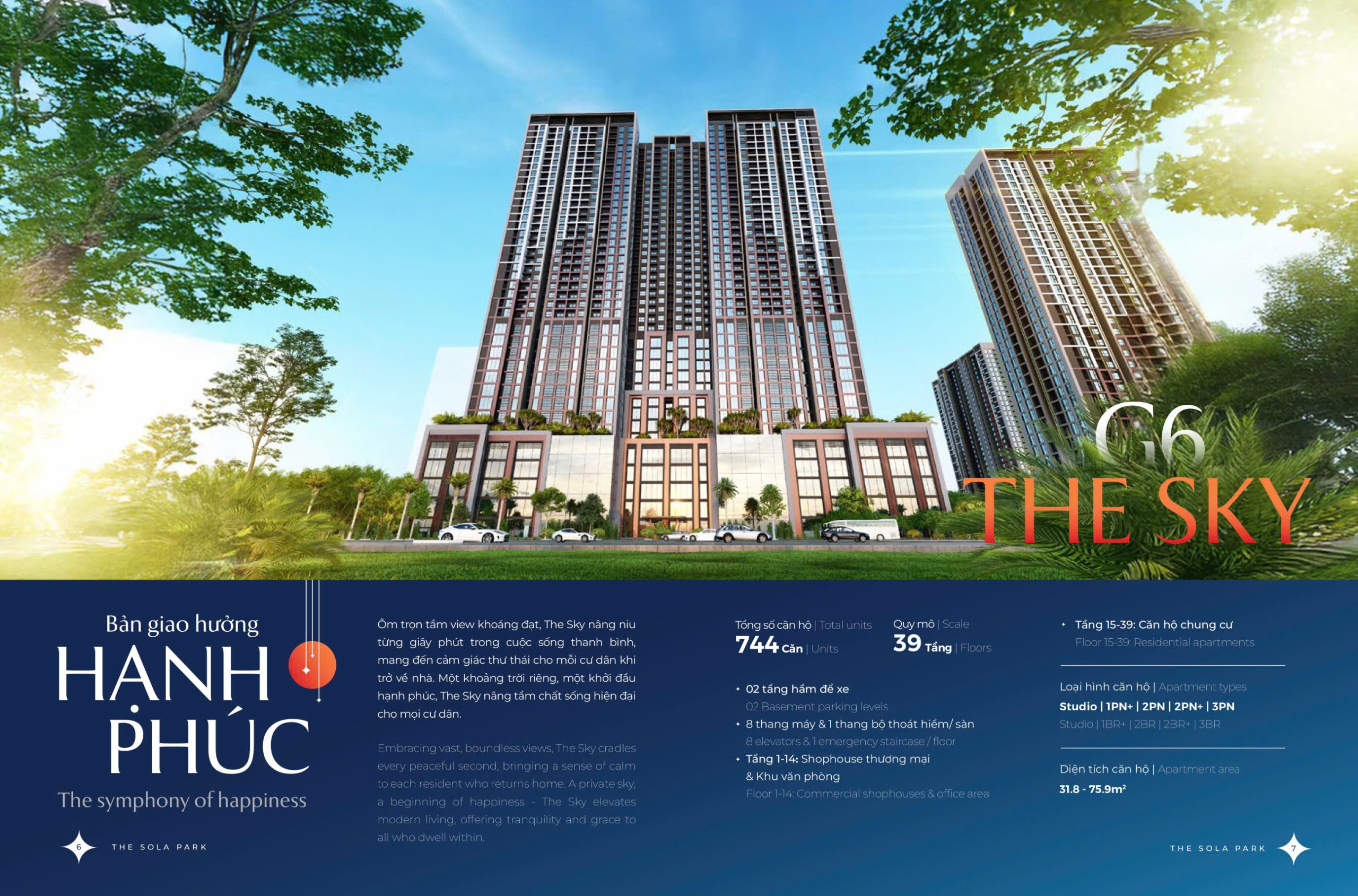 phối cảnh tòa g5 và g6 phân khu sola park