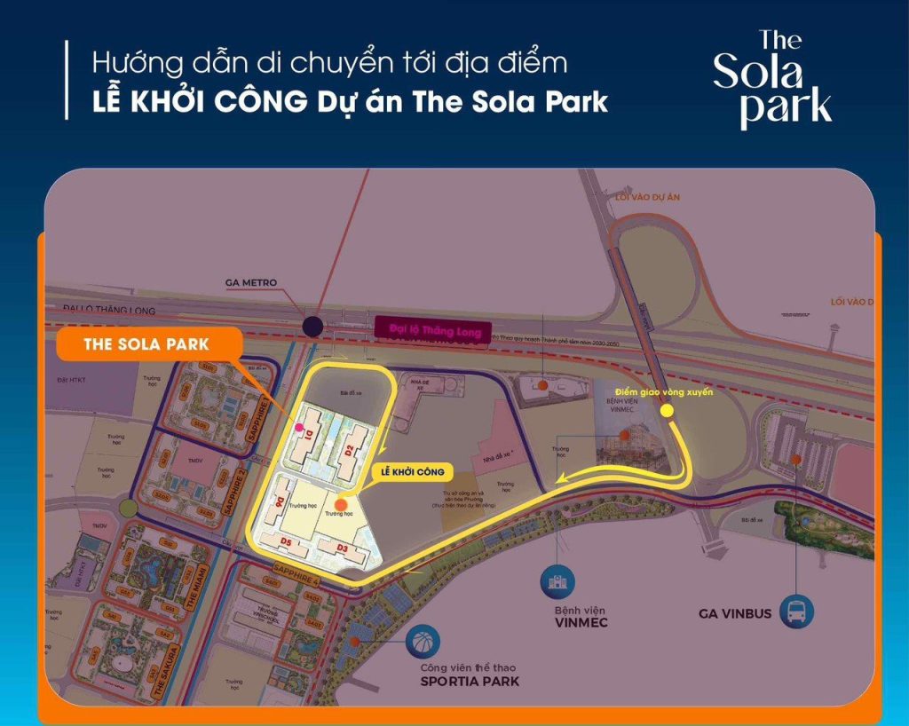 Vị trí phân khu The Sola Park Smart City