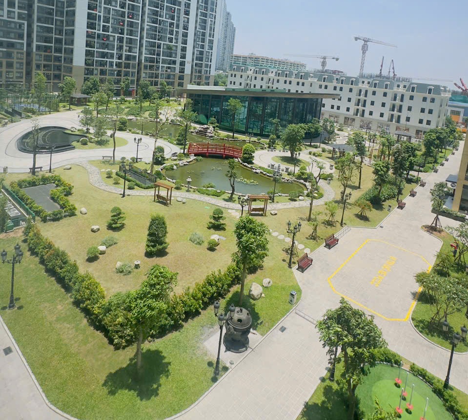 Tòa SA5 - The Sakura Vinhomes Smart City Góc view nội khu phân khu Sakura Smart City